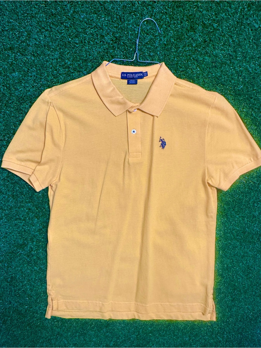 U.S. Polo Assn. Yellow Kids Polo Shirt with Embroidered Logo